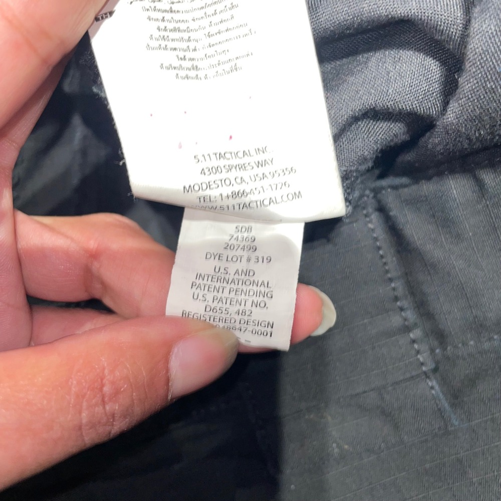 5.11 Tactical Series‎ Mens Black Ripstop Cargo Pants 40x36 Style 74369 - Picture 5 of 16